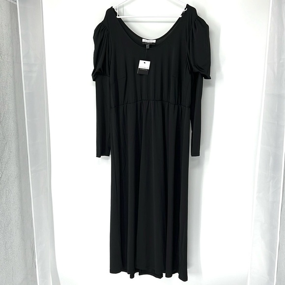 Eloquii NWT puff sleeve midi dress women’s 18/20 - Picture 1 of 9